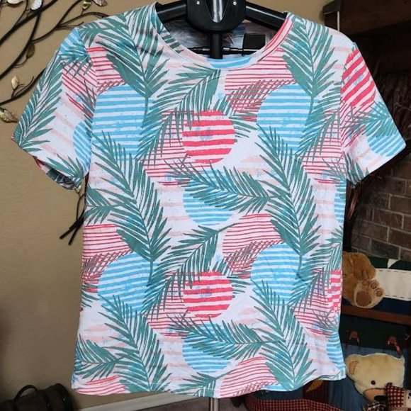 NWT Fresh Produce striped print shirt sz medium - Picture 2 of 3